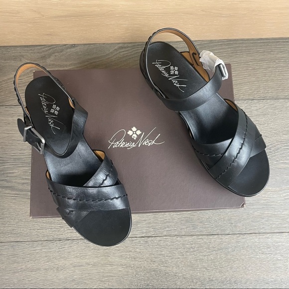 Patricia Nash Leila Wedge Sandals - Black size 9.5 NWB - Picture 15 of 17